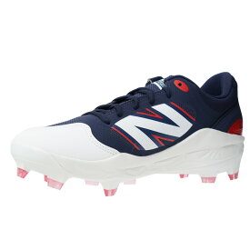 【2025秋冬モデル】ニューバランス 野球 ポイントスパイク FRESH FOAM X MOLDED ネイビー×レッド 3000V7 2E 25.0〜30.0 PL3000H7 カラー スタッドスパイク プラスチッククリーツ 紐 大人 一般 大学野球 社会人野球 草野球 newbalance