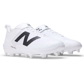 【2025秋冬モデル】ニューバランス 野球 ポイントスパイク Fuel Cell 4040 v8 Molded 紐＋ベルト 2E 25.0〜30.0 ホワイト×ブラック PL4040W8 プラスチッククリーツ スタッド フューエルセル カラー 大人 一般 大学野球 社会人野球 草野球 newbalance