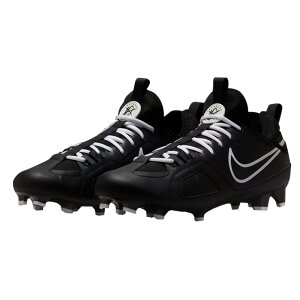 ナイキ ラクロス スパイク シューズ ハラチ9 バーシティ ラックス クリーツ Huarache 9 Varsity LAX 27.0〜28.0 ブラック×ホワイト FD0090-002 ラクロスシューズ 大人 一般 nike