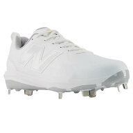 【縫いP可能 2026モデル】ニューバランス 野球 白スパイク 高校野球対応 1000 V1 Metal 金具スパイク 2E …