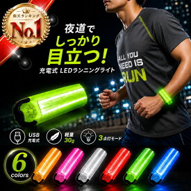 ＼楽天ランキング1位！／ ランニング ライト 充電式 LED アームバンド リストバンド 夜 腕 充電 電池不要 ウォーキングライト LEDアームバンド ランニングライトLED 反射 反射材 リフレクター LED リストバンド サバゲー マーカー 防犯グッズ 塾通い
