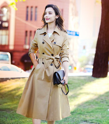 楽天市場 楽天ランキング1位 新作 トレンチコート コート レディース 春 きれいめ トレンチ ロング アウター スプリングコート 代 30代 40代 50代 オリジナル フィット フレア上質ミモレ丈トレンチ No 12 72 15 Stanza Dolce