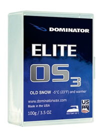 23-24 DOMINATOR ドミネーター ELITE OS3 エリート オーエス3 100g 暖かめの新雪用 -5度以上ワックス ノンフッ素ワックス ハイドロペル スキー スノーボード メンテナンス#