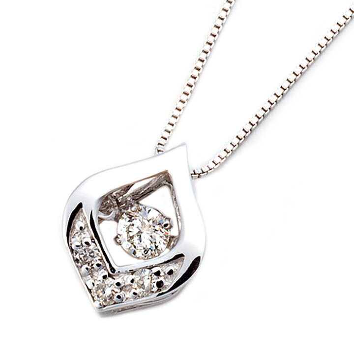 楽天市場】ダイヤモンド ネックレス 0.1ct K18 ホワイトゴールド 0.1 