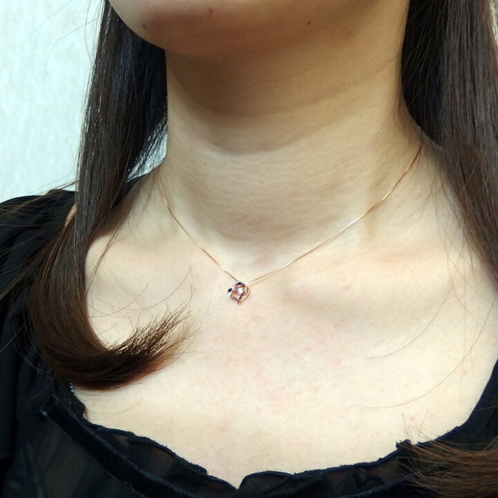 楽天市場】K18PG ダイヤモンド ネックレス 一粒 0.1ct 18金 ダンシング 