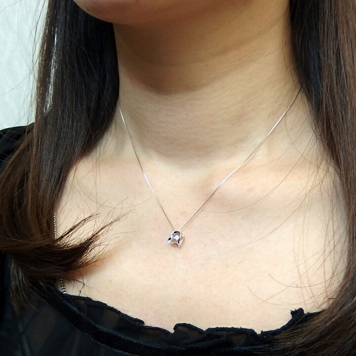 楽天市場】ダイヤモンド 揺れる ネックレス 一粒 0.1ct K18WG ホワイト 