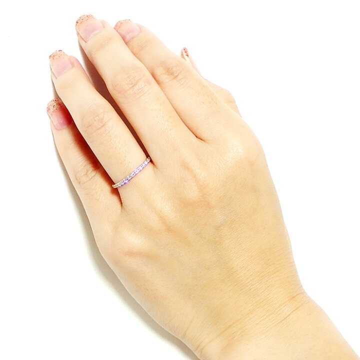 楽天市場】K18PG ダイヤモンド ハーフエタニティリング 0.2ct ピンク 