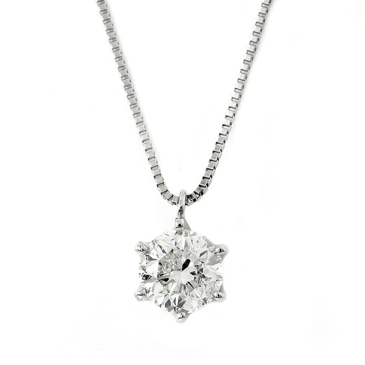 楽天市場】Pt900 プラチナ ダイヤモンド ネックレス 一粒 1ct  