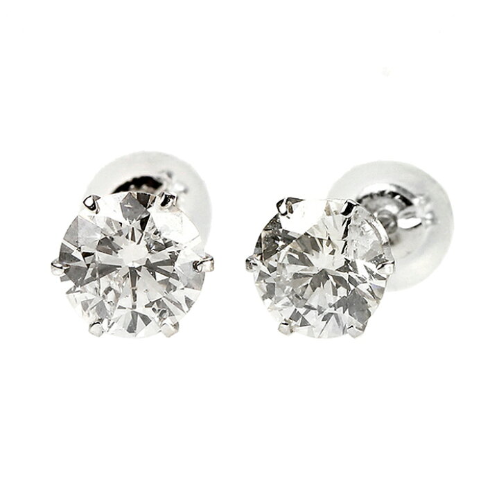 楽天市場】Pt900 プラチナ ダイヤ ピアス ダイヤモンド 0.8ct スタッド 