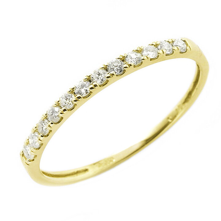 楽天市場】ダイヤモンド リング K18YG ハーフエタニティリング 0.15ct 
