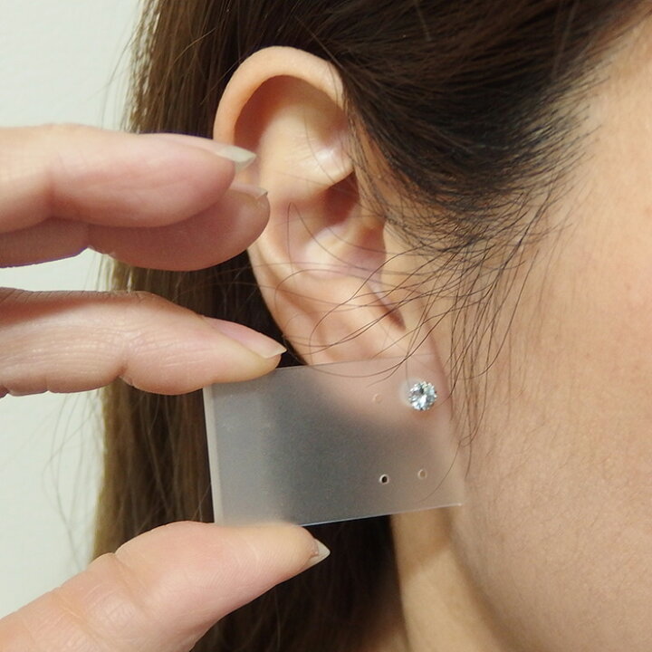 楽天市場】ピアス アクアマリン K14 ホワイトゴールド 約4mm シリコン 