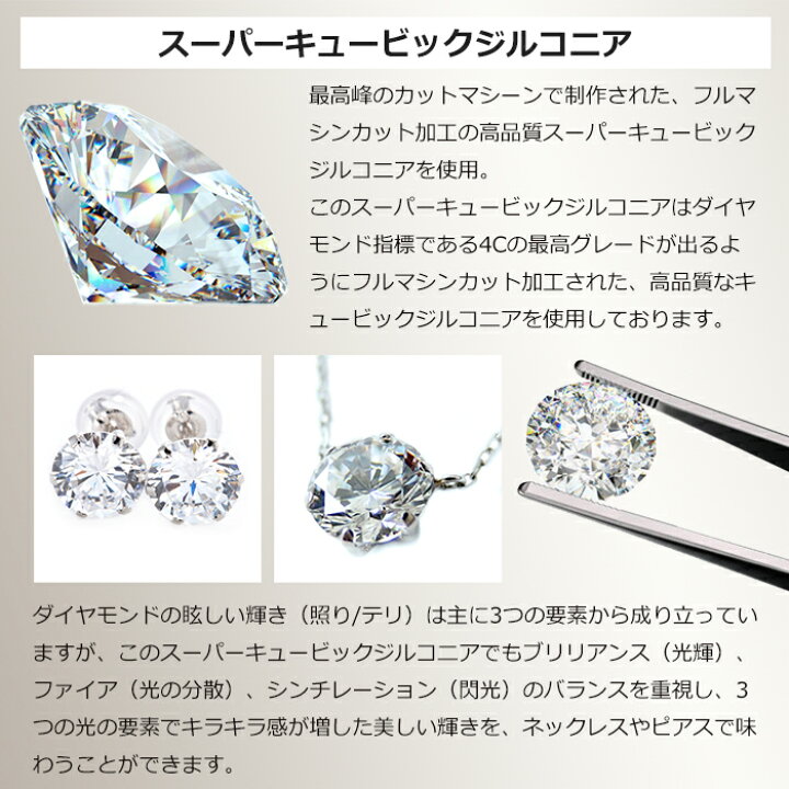 楽天市場】ピアス スーパーキュービックジルコニア ピアス K18イエロー 
