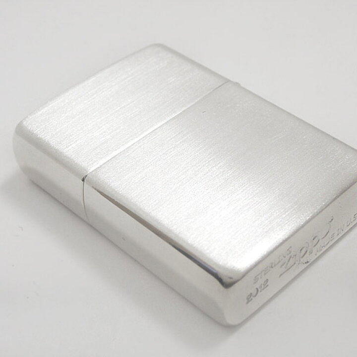 楽天市場】ZIPPO ライター 純銀製 #13 サテン加工 ツヤ無しヘアライン 
