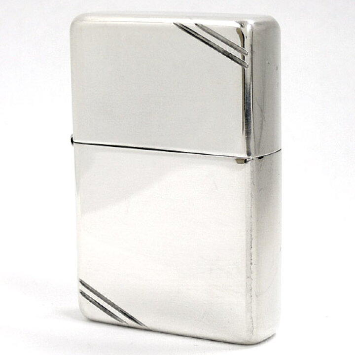 楽天市場】ZIPPO ライター 純銀製 #14 フラットトップ ライン入り 鏡面 