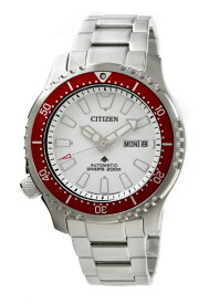 【ベルト調整無料】CITIZEN NY0097-87A シチズン プロマスター フグ 自動巻 オートマ メンズ ウォッチ ダイバー 200m防水 ホワイト レッド