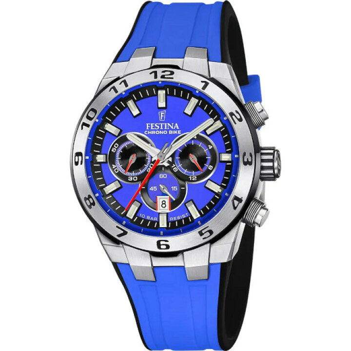 Amazon.co.jp: Festina クロノバイク 2022 レッド&ブルーダイヤル 