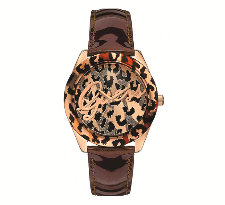 GUESS ゲス 腕時計 ゴールド レオパード柄 GUESS ゲス 腕時計 ゴールド レオパード柄