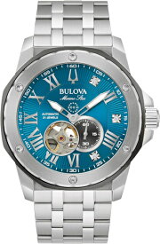 ブローバ BULOVA 98D184 マリンスター メンズ 自動巻 オートマ ウォッチ 時計 ブルー 200m防水