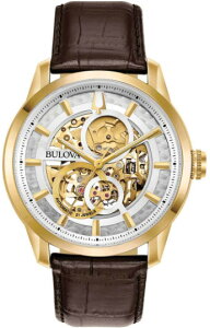 BULOVA 97A138 �u���[�o ������ �I�[�g�} �X�P���g�� �E�H�b�` ���v �S�[���h �u���E�� ���_���y���������z�y����萔�������z