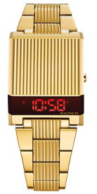 【ベルト調整無料】BULOVA 97C110 ブローバ メンズ ウォッチ 腕時計 LED デジタル ゴールド 角 スクエア