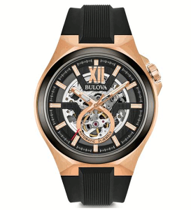 BULOVA 98A177 �u���[�o ������ �I�[�g�} �X�P���g�� �E�H�b�` ���o�[�x���g �y���������z�y����萔�������z�y�x���g���������z