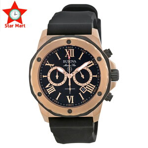 BULOVA 98B104 �u���[�o �}�����X�^�[ �����Y �N���m�O���t ���v �u���b�N ���[�Y�S�[���h ���o�[�x���g