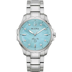 【ベルト調整無料】ブローバ BULOVA マリンスター マザーオブパール 96P248 男女兼用 36mm ウォッチ 8P ダイヤモンド 時計 腕時計