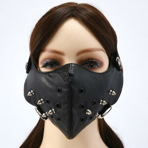 レザーマスク スチームパンク マスク スタッズ 大人 コスプレ メンズ レディース ハロウィン パーティー アクセサリー PUレザー ヴィジュアル系 ビジュアル系 V系 かっこいい クール 仮面 パ
