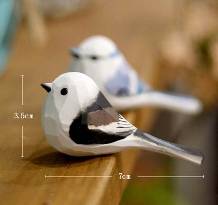 楽天市場】小鳥 オブジェ 木彫り ハンドメイド 置物 動物 オブジェ 