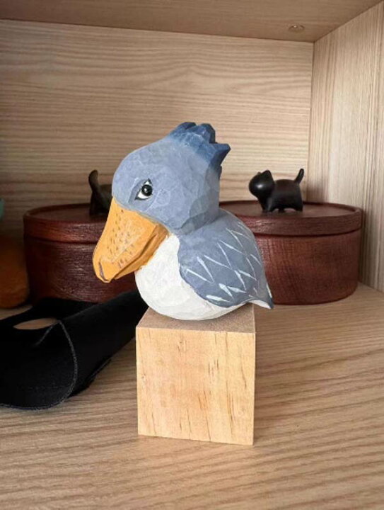 楽天市場】ハシビロコウ 木彫り 置き物 インテリア 装飾 リアル 鳥 