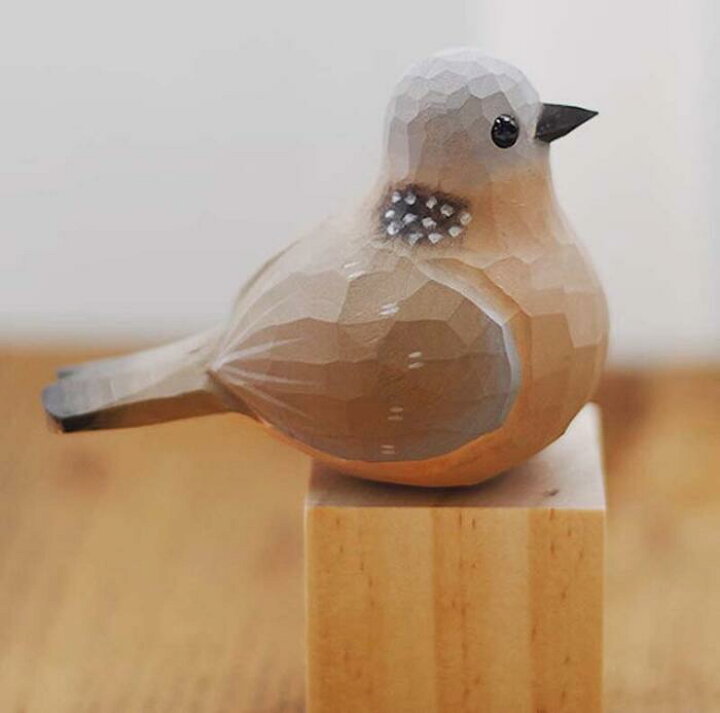 楽天市場】キジバト 小鳥 オブジェ 手作り 木彫り 鳩 かわいい バード 