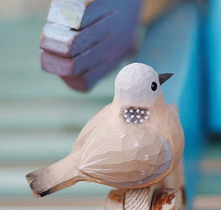 楽天市場】キジバト 小鳥 オブジェ 手作り 木彫り 鳩 かわいい バード 