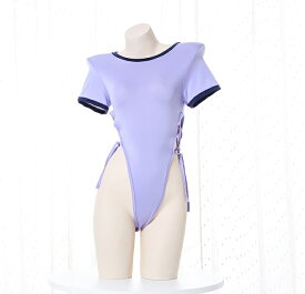 スクール水着 コスプレ レディース ボディコン スク水 ハイレグ 衣装 セクシー コスチューム 撮影会 イベント アニメ風 かわいい 仮装 ストレッチ素材 サイドレースアップ 編み上げデザイン ランジェリー風 無地 学園風 大人用コスプレ パーティー エロ下着 エロ可愛い