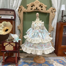 【楽天スーパーSALE 10%OFF】ドール服 BJDドレス 花柄 ロリータ ワンピース ボンネット セット お人形服 甘ロリ 姫系 ぬいぐるみ 1/3 1/4 1/6 森ガール プリンセス風 ブライス リカちゃん フェミニン ロリィタ ドール衣装 帽子 ハンドメイド