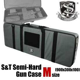 S&T セミハードガンケース Mサイズ V2 Gray(900x300x100)
