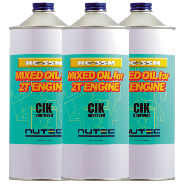 エステル100%化学合成油 ストア CIK-FIA公認 NUTEC ニューテック NC-35M 上等 3本セット エンジンオイル 2サイクルエンジン混合用 1000ml