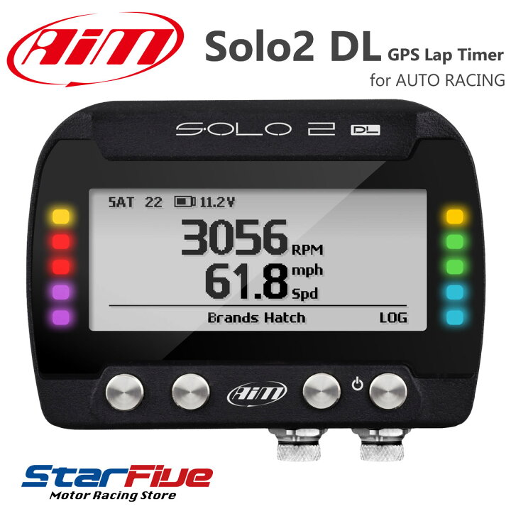 楽天市場】Aim SOLO2 DL GPSラップタイマー計測器 データーロガー 4輪 