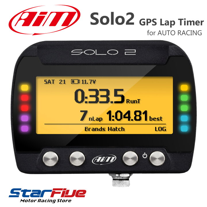 楽天市場】Aim SOLO2 GPSラップタイマー計測器 データーロガー 4輪 