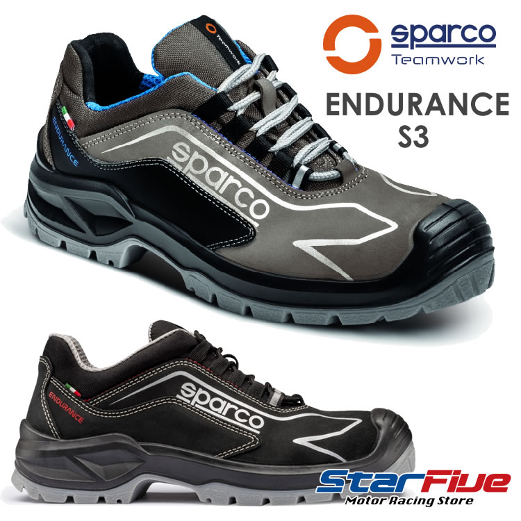 欧州規格EN ISO 20345:2011 を取得した安全性能 数量限定アウトレット最安価格 大人気の スパルコ 安全靴 ENDURANCE Sparco S3 セーフティーシューズ エンデュランス
