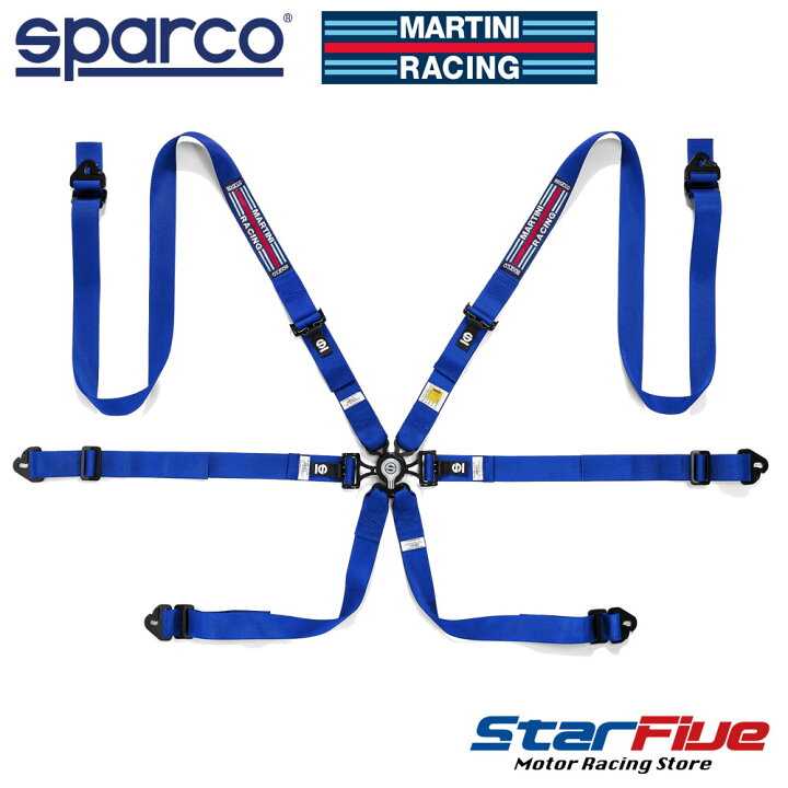 楽天市場】スパルコ×マルティーニレーシング 6点式シートベルト  