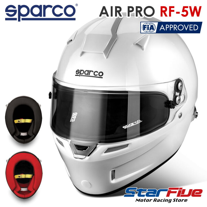 楽天市場】スパルコ ヘルメット 4輪用 AIR PRO RF-5W ホワイト FIA8859 