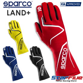 スパルコ レーシンググローブ LAND+ 4輪用 内縫い ランドプラス FIA8856-2018公認 SPARCO 2024年継続モデル