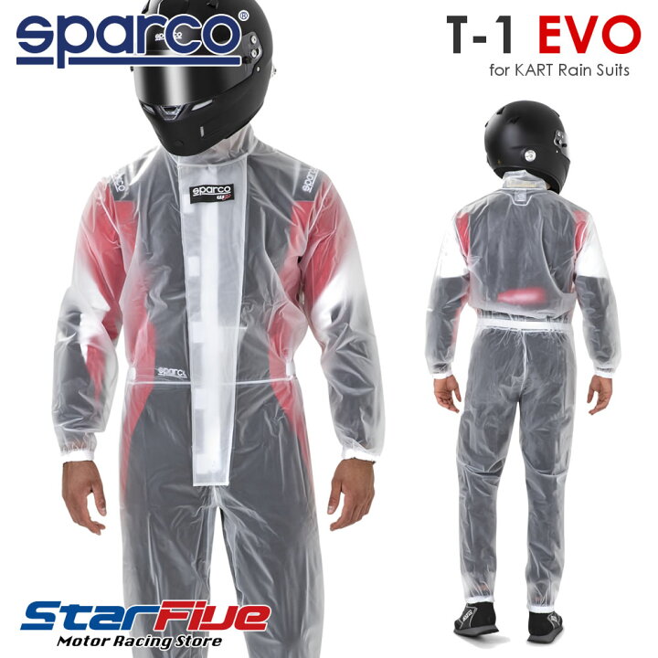 楽天市場】スパルコ レインスーツ T1 EVO カート用 雨天 カッパ Sparco 