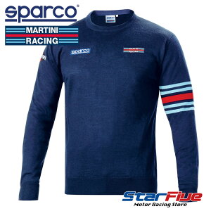 �X�p���R×�}���e�B�[�j���[�V���O �R�b�g�� �N���[�l�b�N�X�E�F�b�g COTTON CREWNECK SWEATER Sparco MARTINI RACING 2026�N���f��