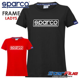 スパルコ Tシャツ FRAME LADY フレーム レディース Sparco 2024年継続モデル