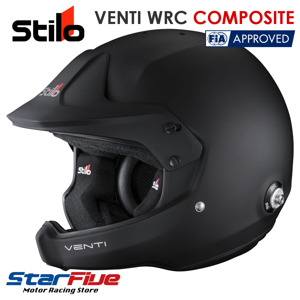 最大55%OFFクーポン スティーロヘルメット オープンジェット VENTI WRC COMPOSITE マットブラック 4輪用 FIA8859-2015 SNELL SA2020公認 STILO HELMET