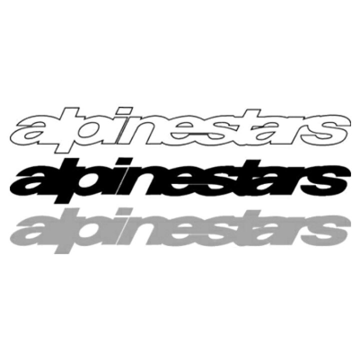 alpinestars アルパインスターズ ロゴステッカー Mサイズ Star5 スターファイブ