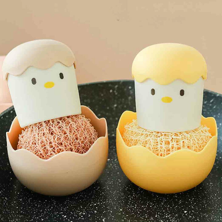 4個 皿スポンジ スポンジキッチン 再利用可能なスポンジ かわいい 