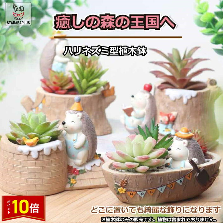 未使用品】植木鉢 プランター 非常 ハリネズミの家