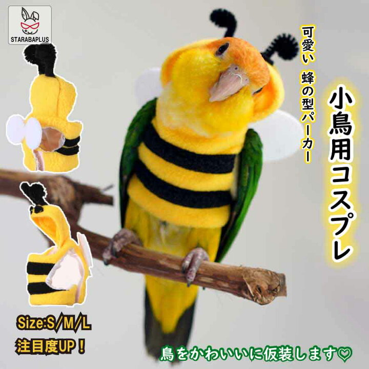 楽天市場】鳥ペットの服 オウム インコ オカメインコ かわいい 蜂 オーダーページ5/15インコの仮装大賞☆423 パネルハンドメイド
